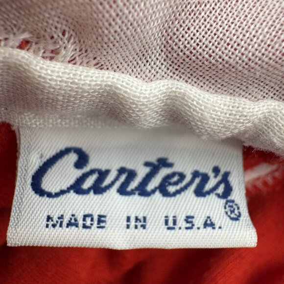 VTG Rare 70s 80s Carter’s Baby 3m Christmas Lace Rose Red Romper One-Piece Terry - Picture 3 of 9